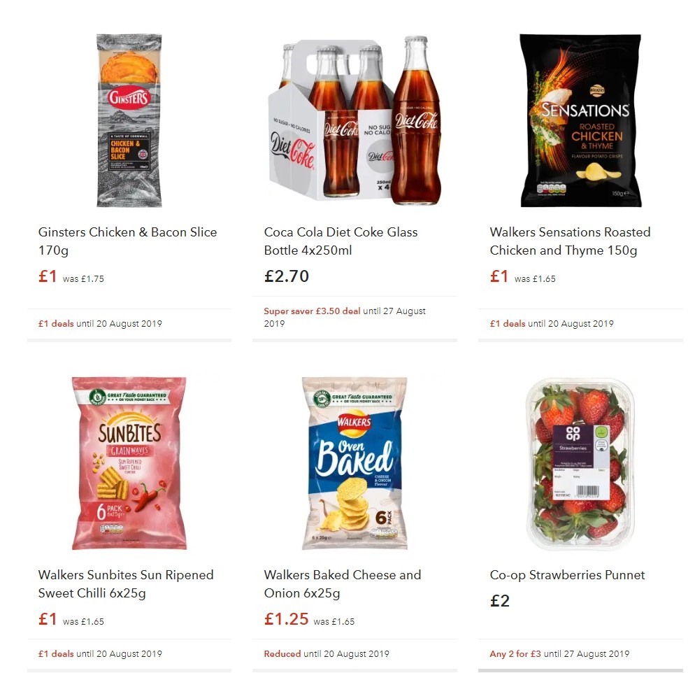 Co-op Food Offers from 16 August