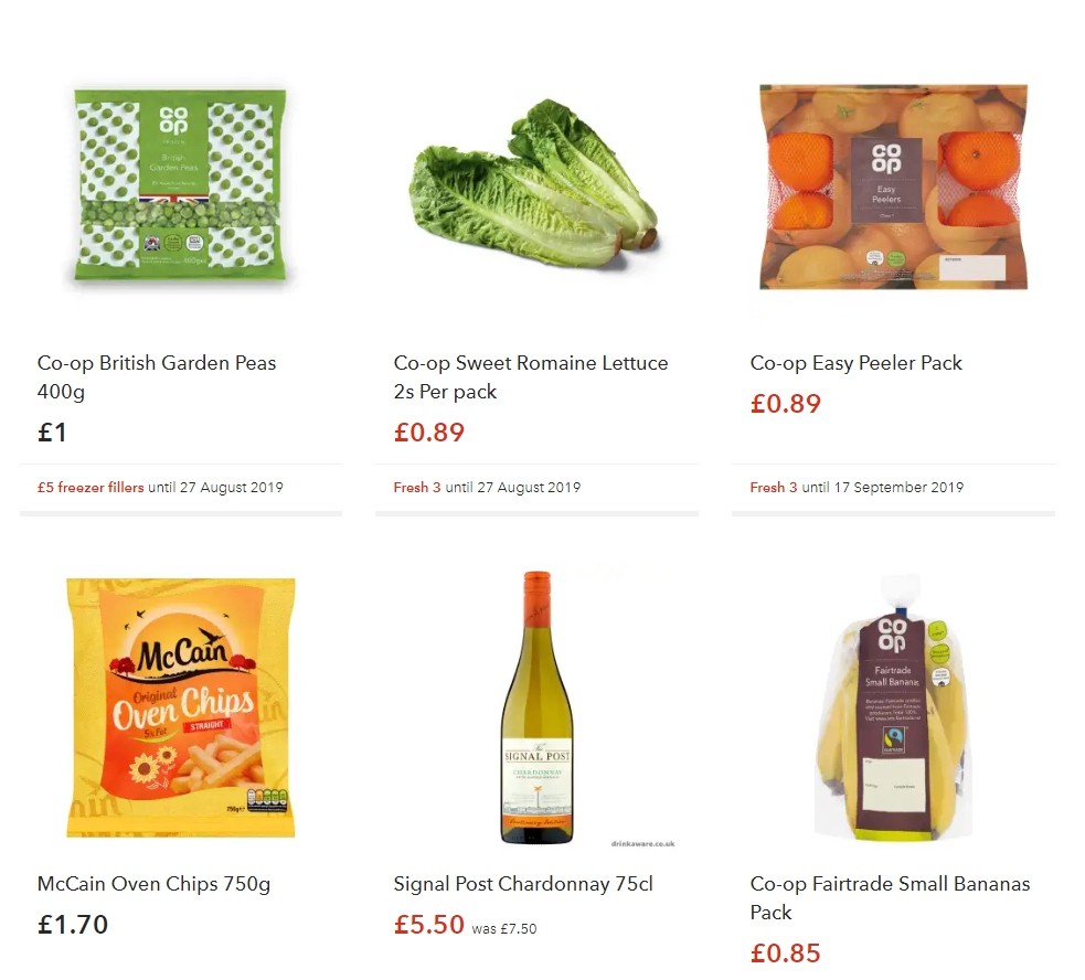 Co-op Food Offers from 31 August