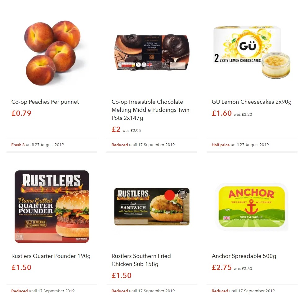 Co-op Food Offers from 31 August