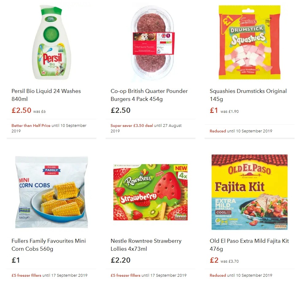 Co-op Food Offers from 31 August