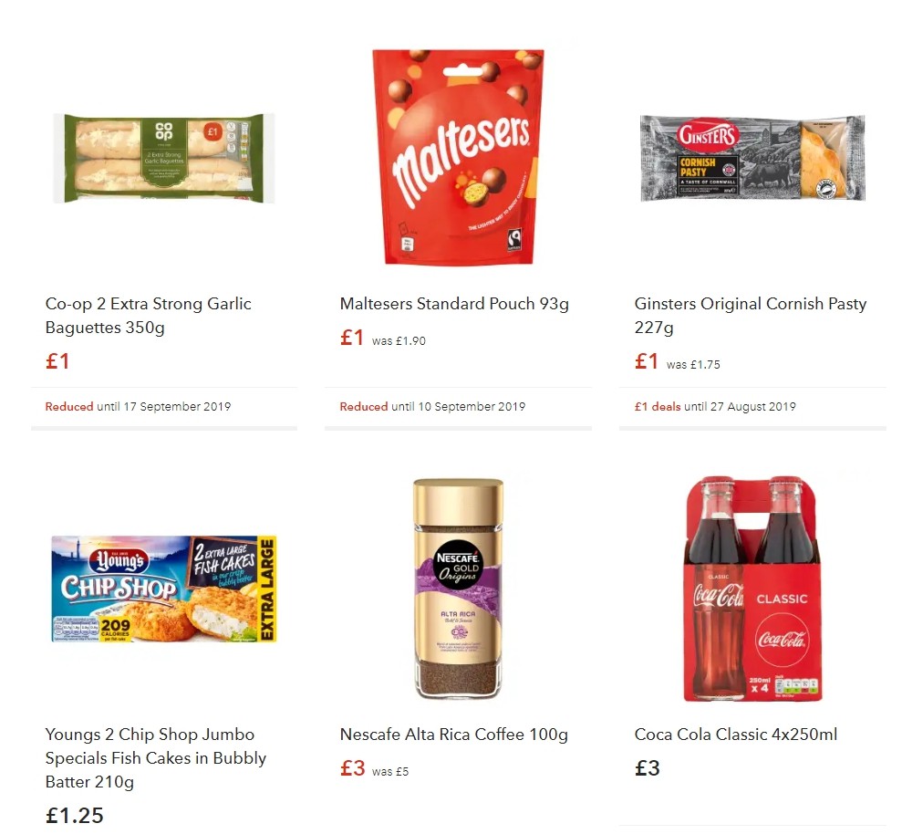 Co-op Food Offers from 31 August