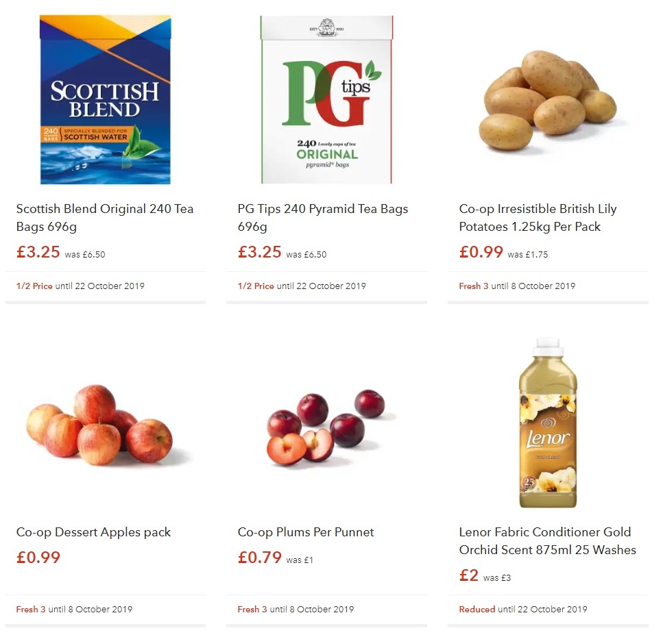 Co-op Food Offers from 5 October