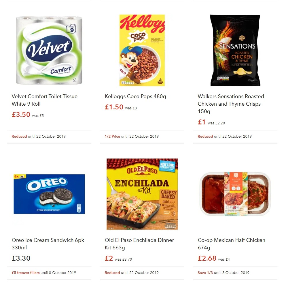 Co-op Food Offers from 5 October