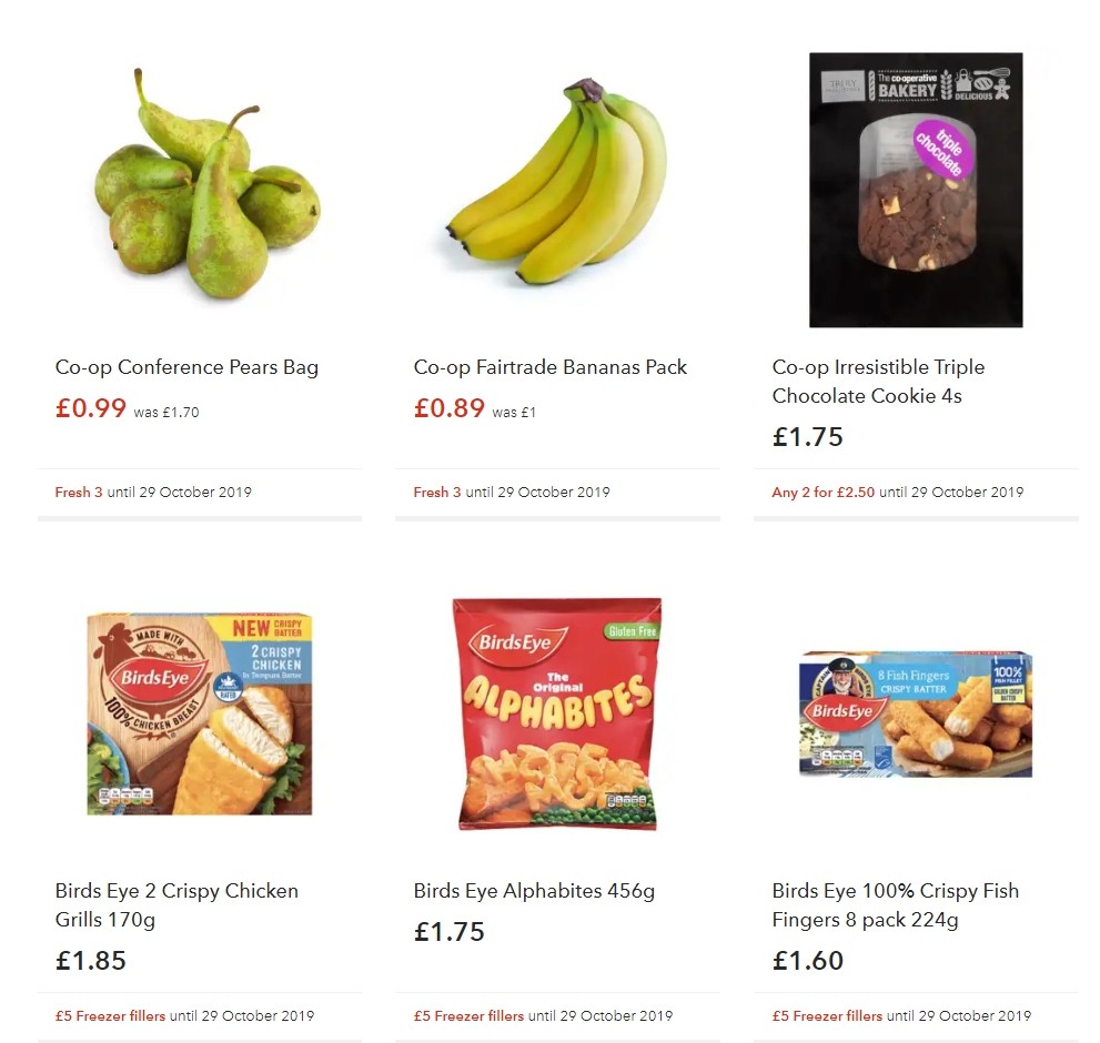 Co-op Food Offers from 19 October