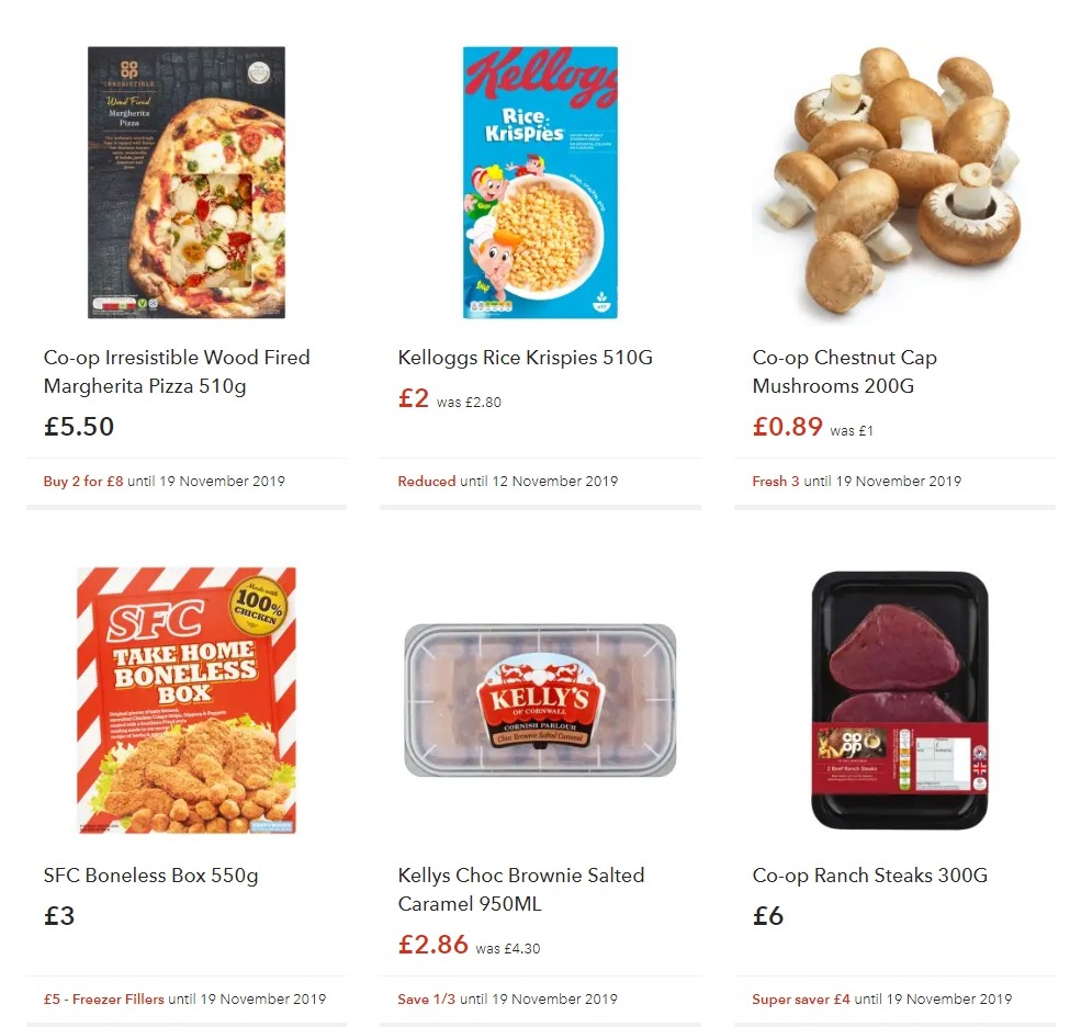 Co-op Food Offers from 2 November