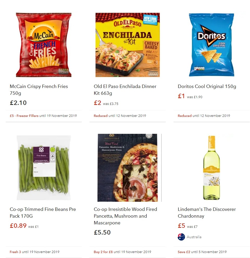 Co-op Food Offers from 2 November