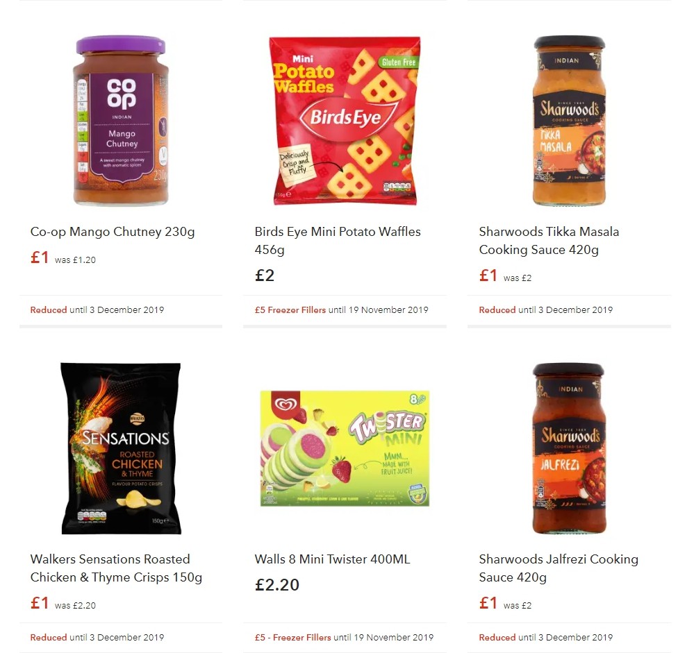 Co-op Food Offers from 16 November