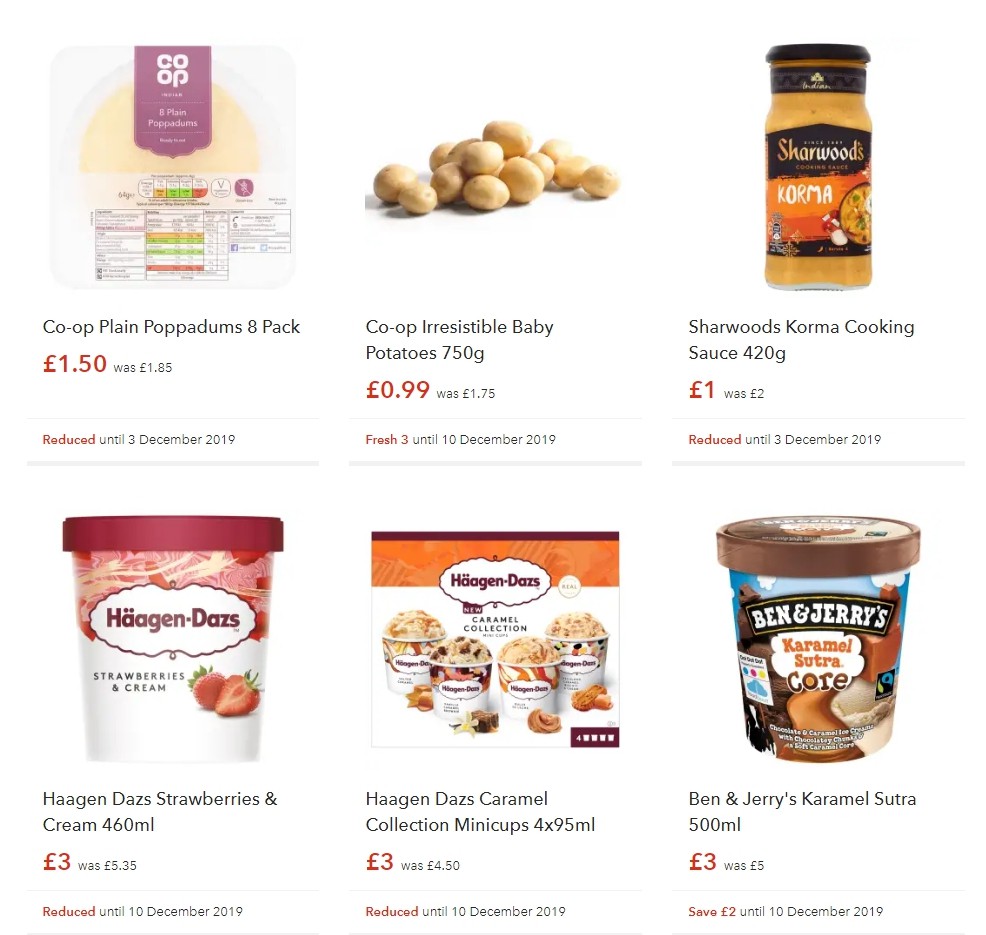 Co-op Food Offers from 30 November
