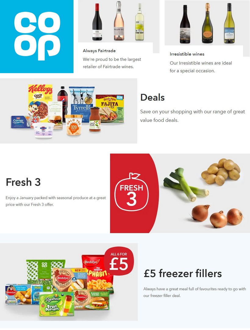 Co-op Food Offers from 4 January