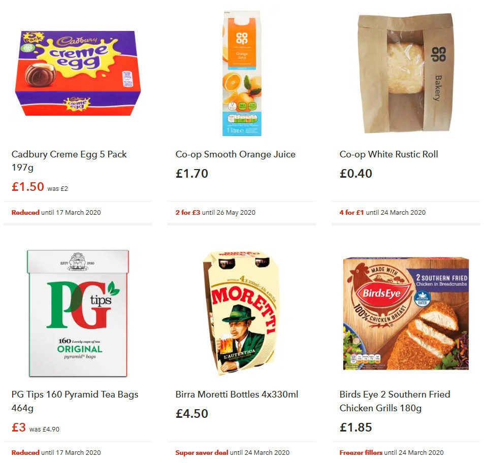 Co-op Food Offers from 14 March