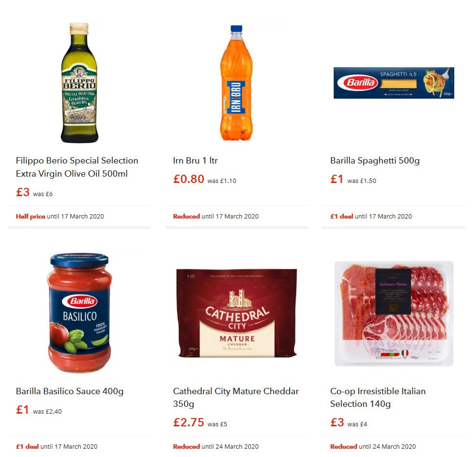 Co-op Food Offers from 14 March