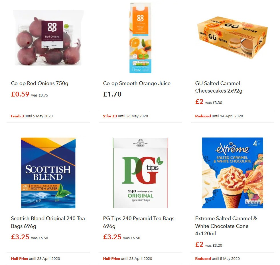 Co-op Food Offers from 16 April
