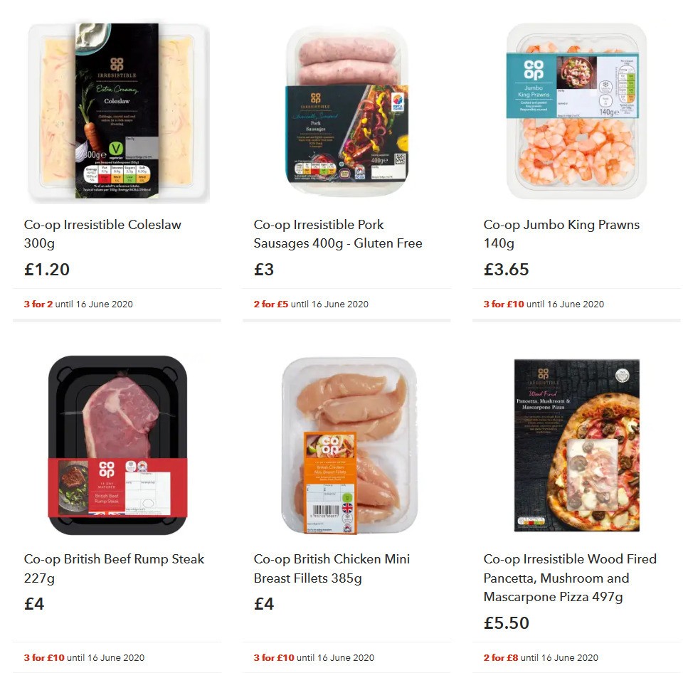 Co-op Food Offers from 6 June