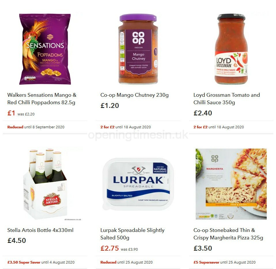 Co-op Food Offers from 5 August