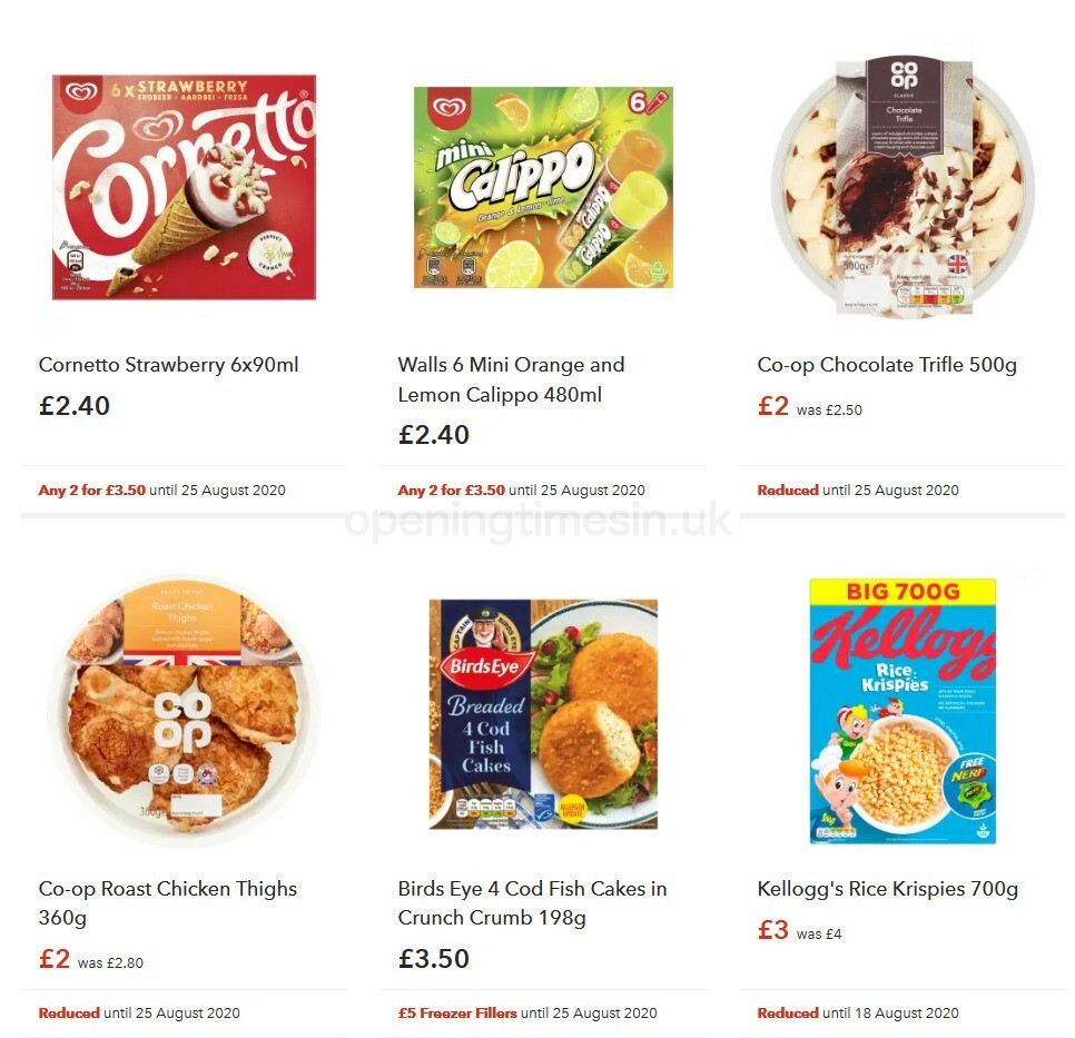 Co-op Food Offers from 5 August