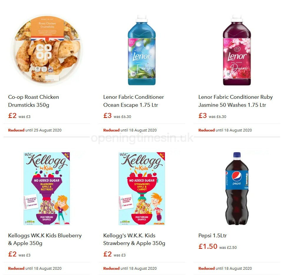 Co-op Food Offers from 5 August