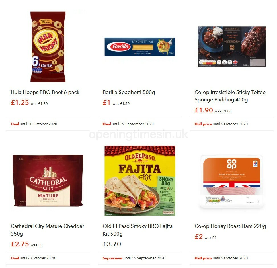 Co-op Food Offers from 16 September