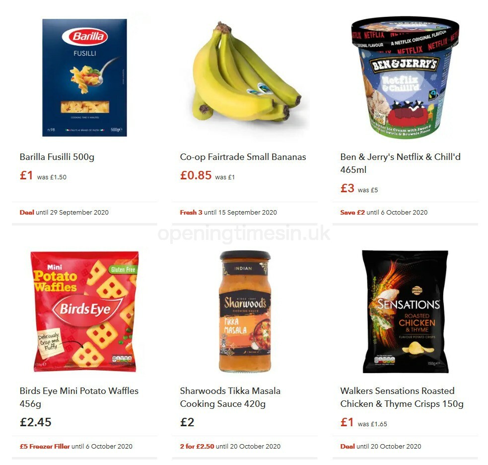 Co-op Food Offers from 16 September
