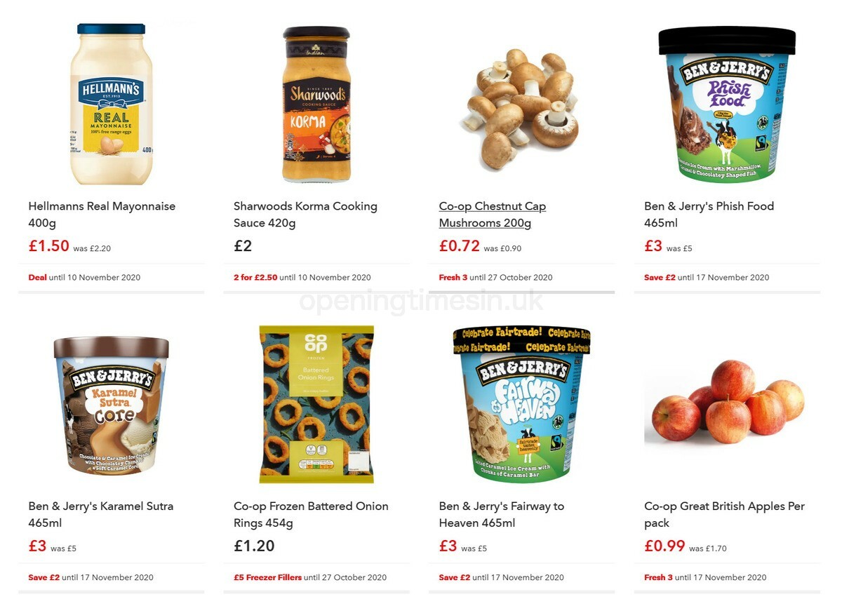 Co-op Food Offers from 28 October