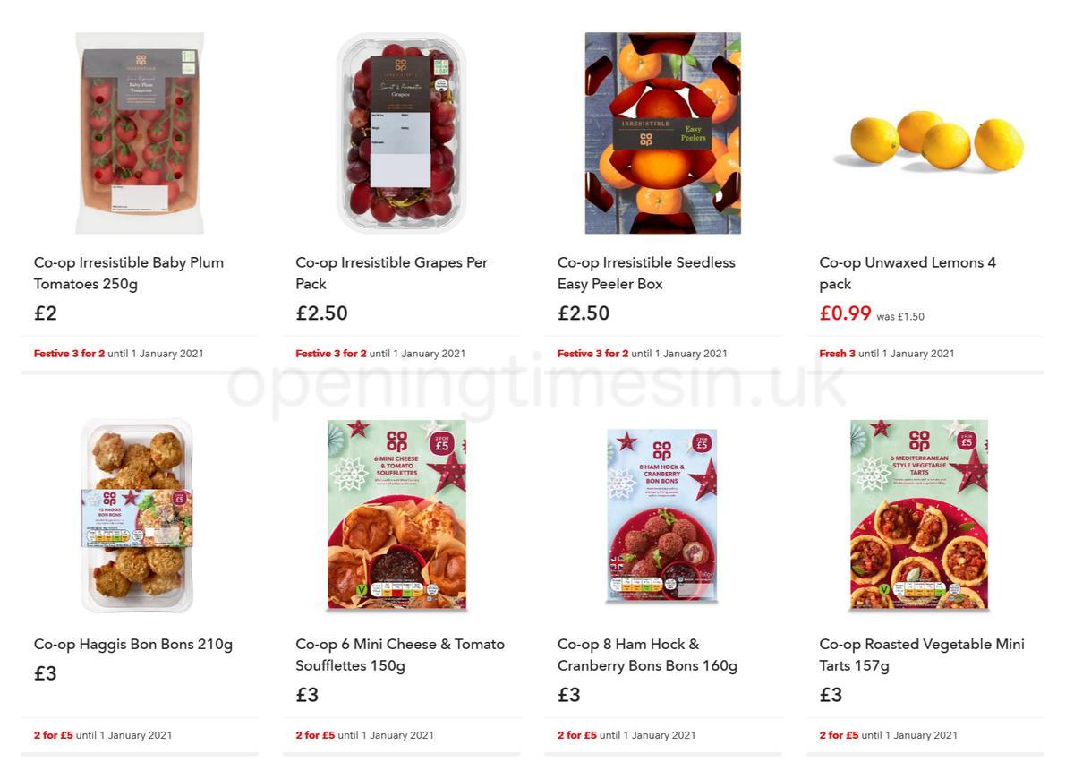 Co-op Food Offers from 9 December