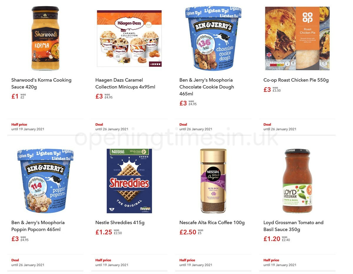 Co-op Food Offers from 2 January