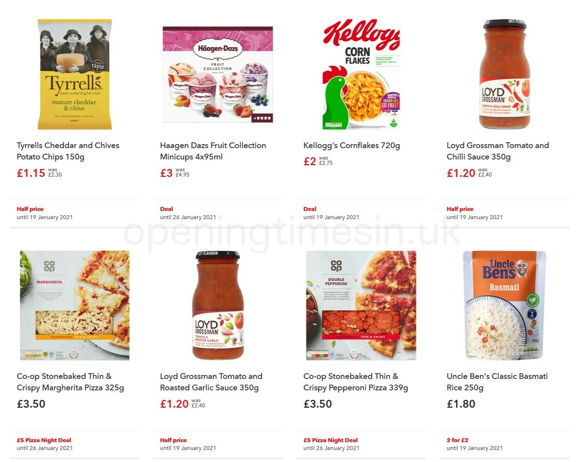 Co-op Food Offers from 2 January