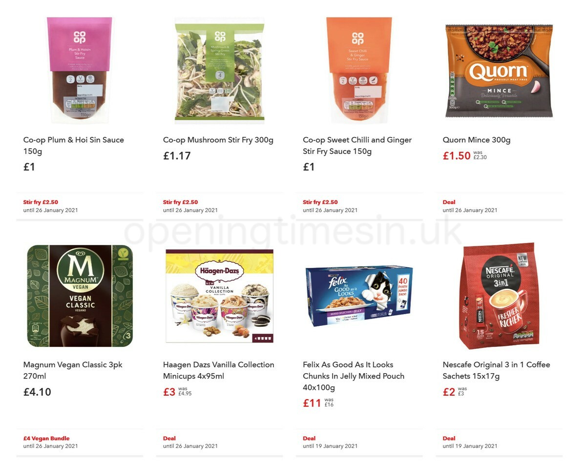 Co-op Food Offers from 2 January