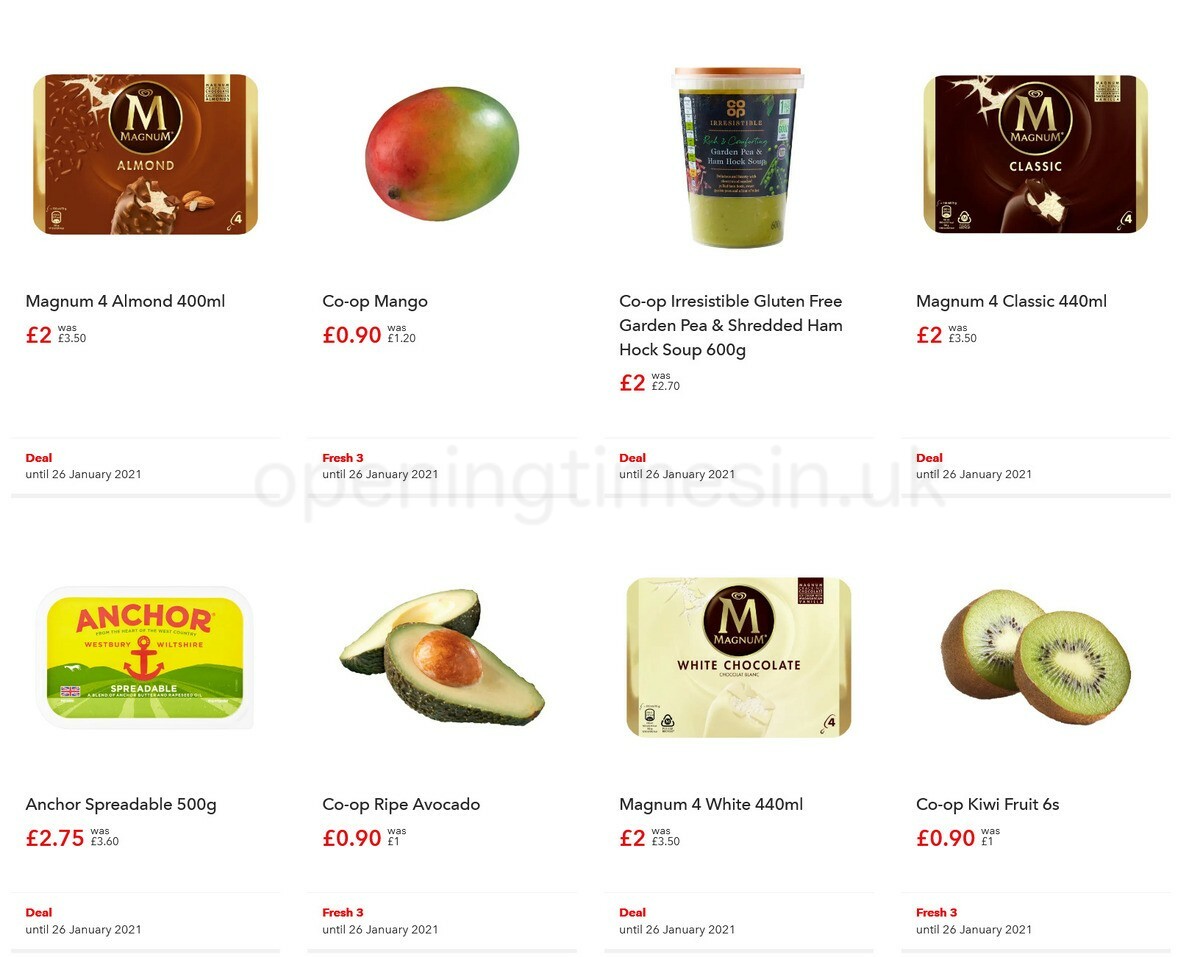 Co-op Food Offers from 2 January
