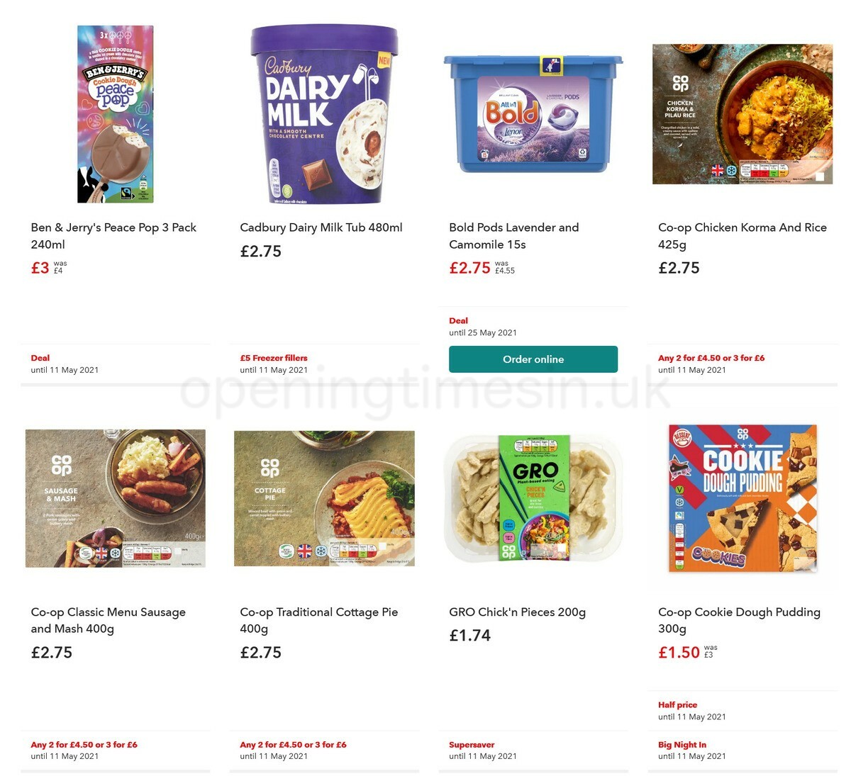 Co-op Food Offers from 12 May