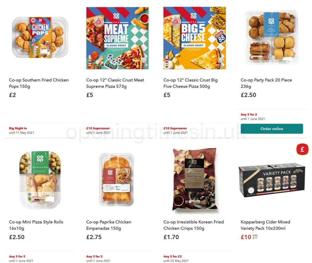 Co-op Food Offers from 12 May