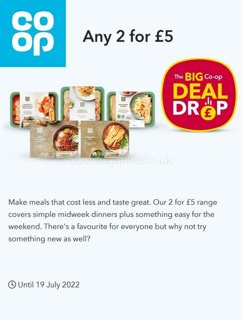 Co-op Food Offers from 6 March