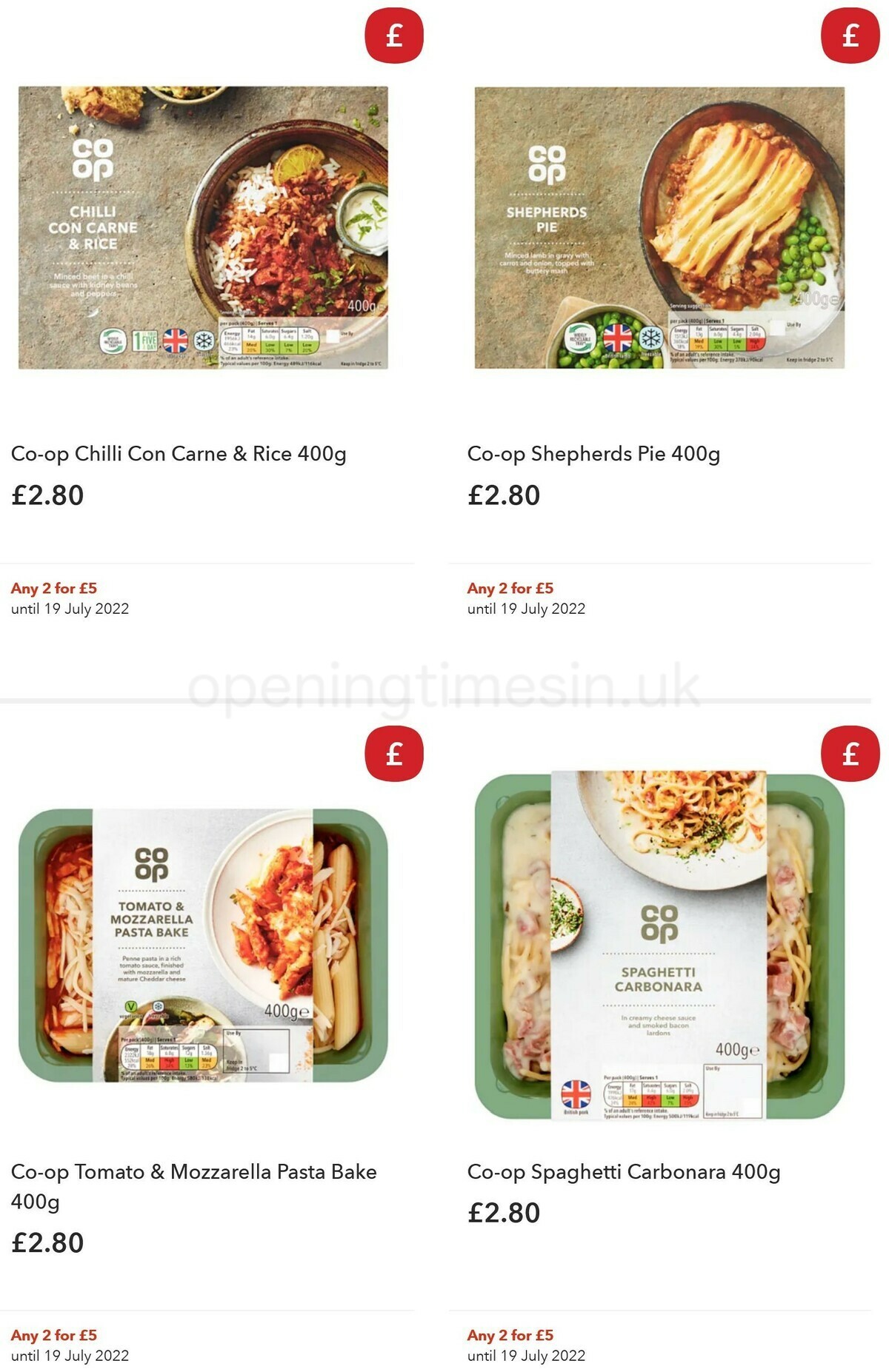 Co-op Food Offers from 6 March