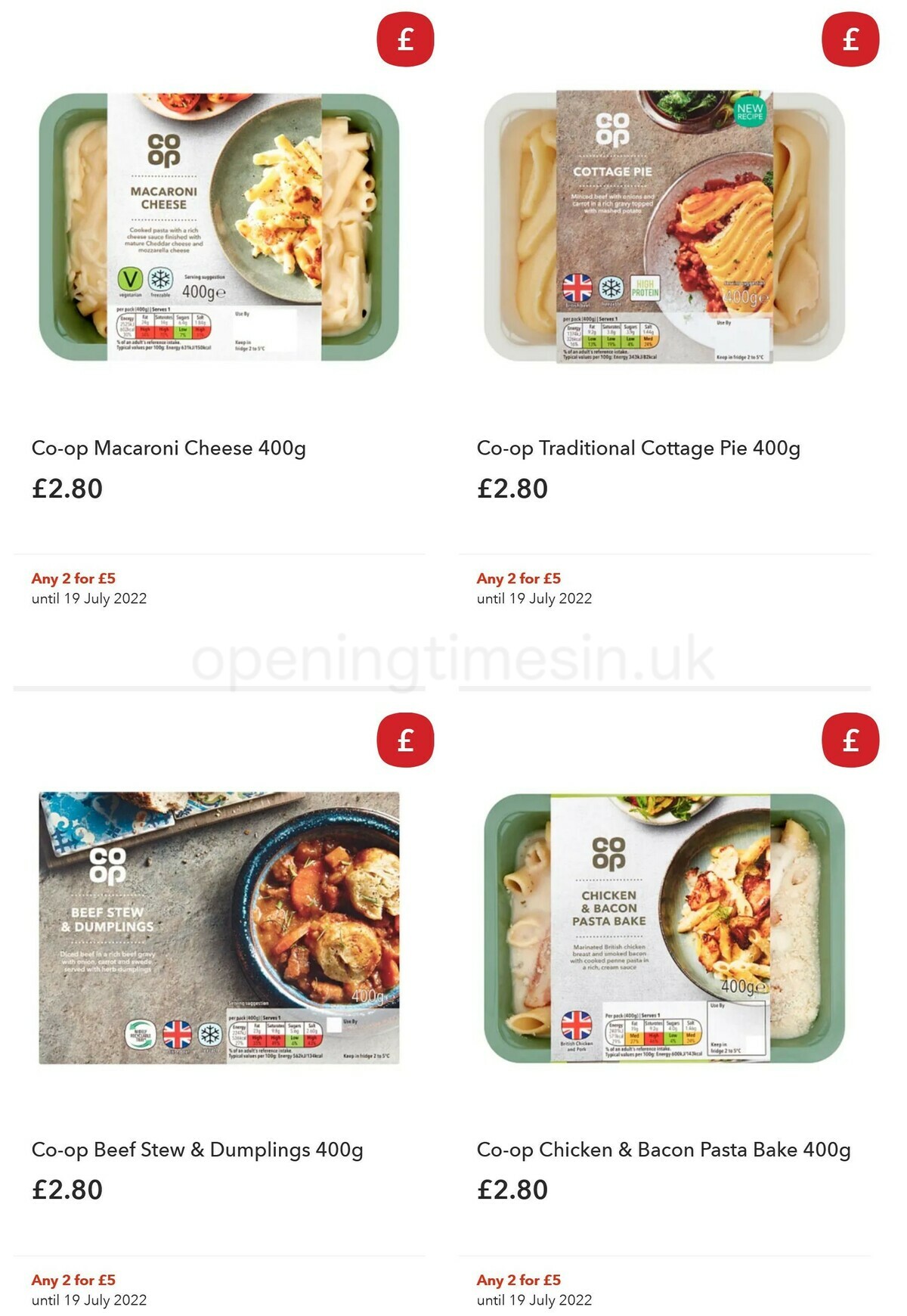 Co-op Food Offers from 6 March