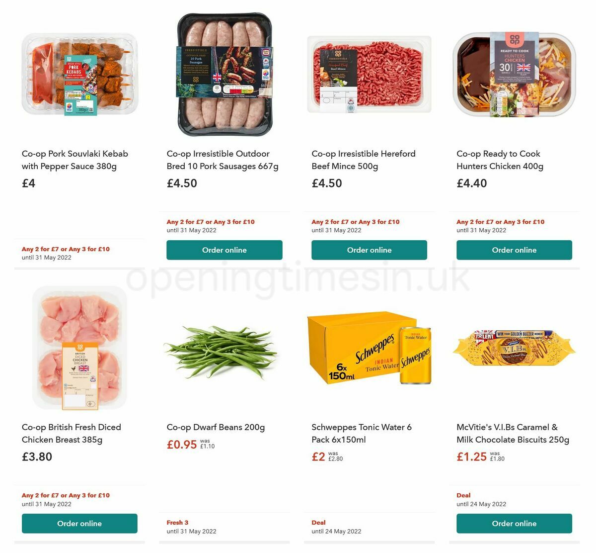 Co-op Food Offers from 11 May
