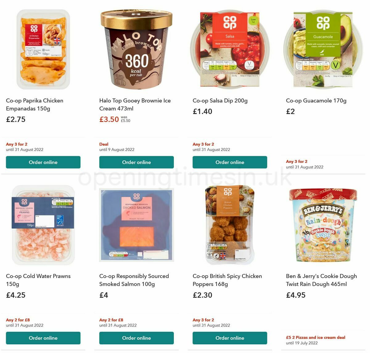 Co-op Food Offers from 20 July