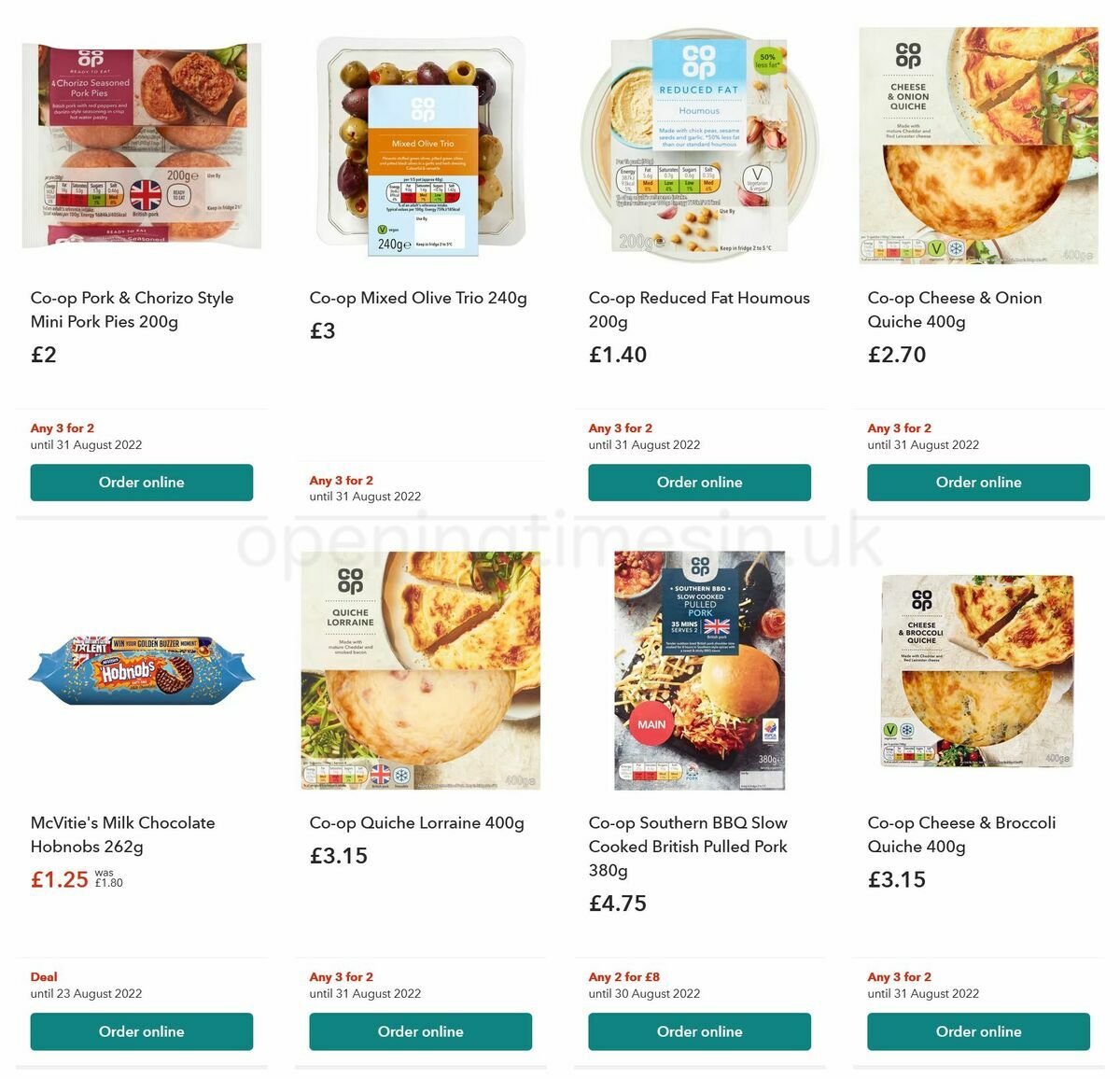Co-op Food Offers from 10 August