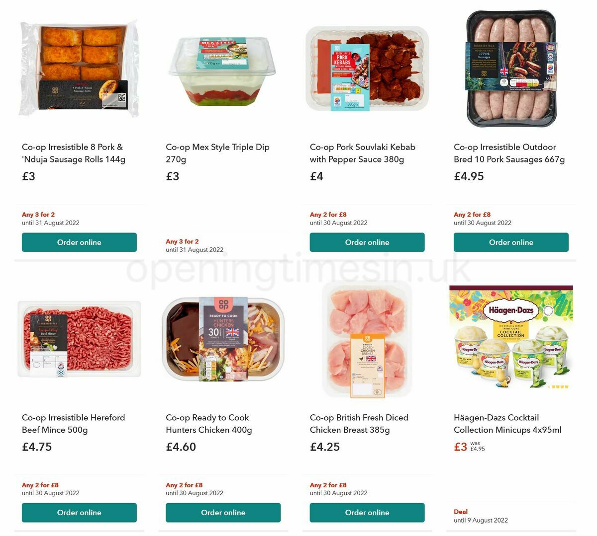 Co-op Food Offers from 10 August