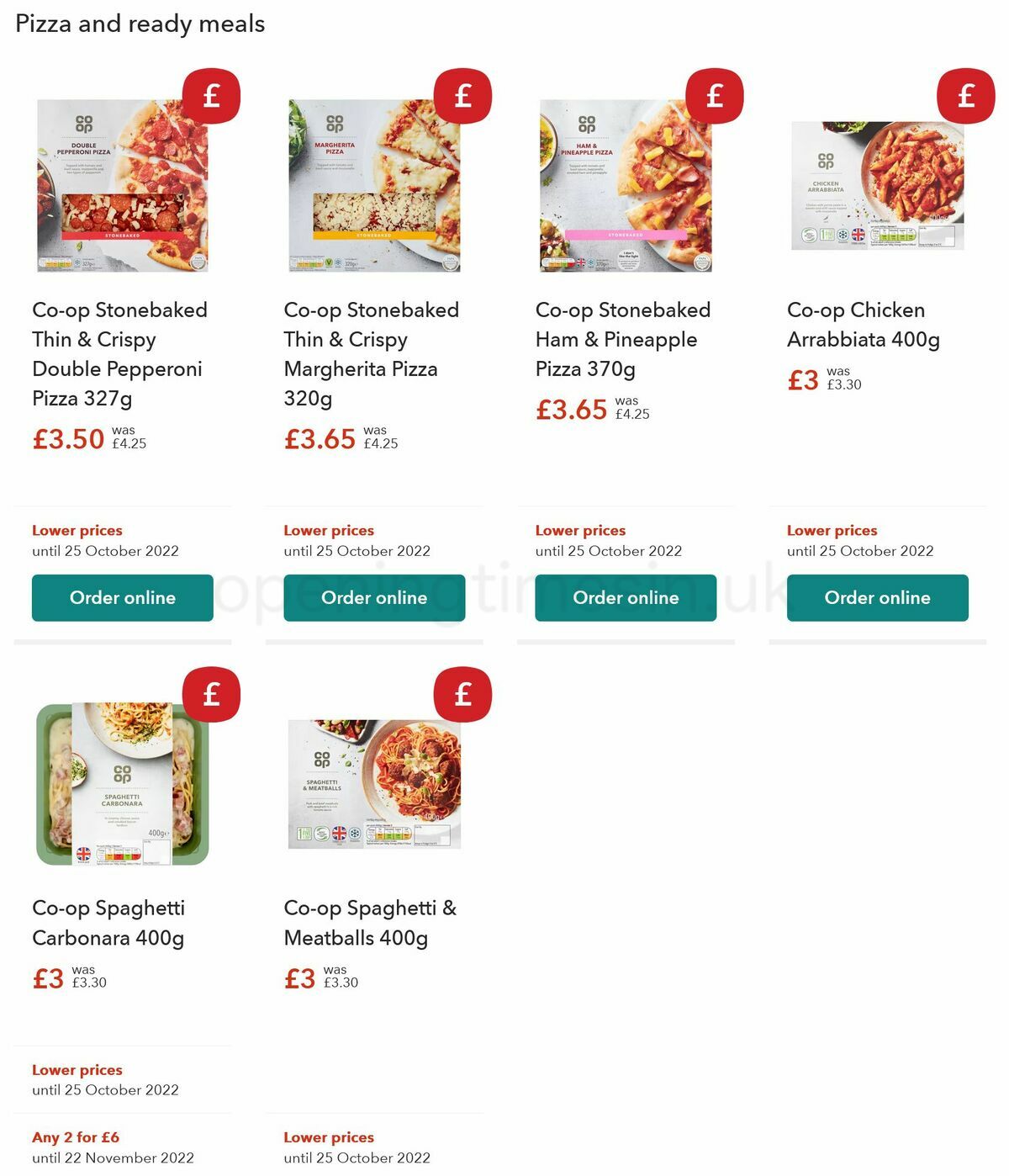 Co-op Food Offers from 11 October