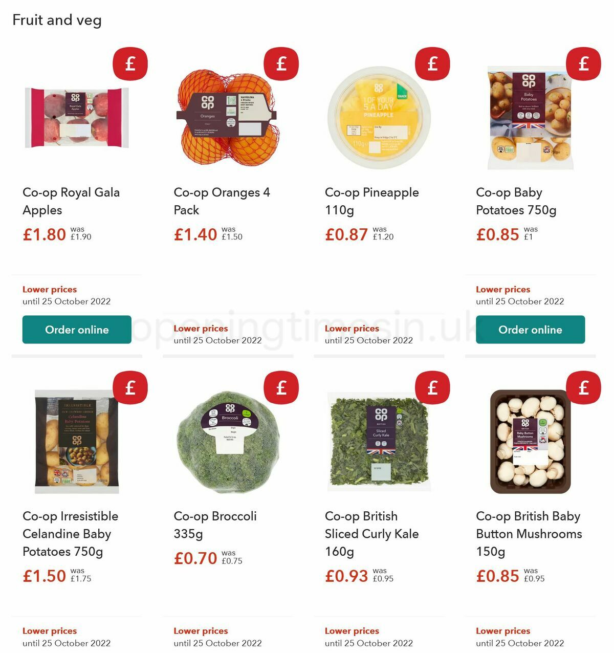 Co-op Food Offers from 11 October