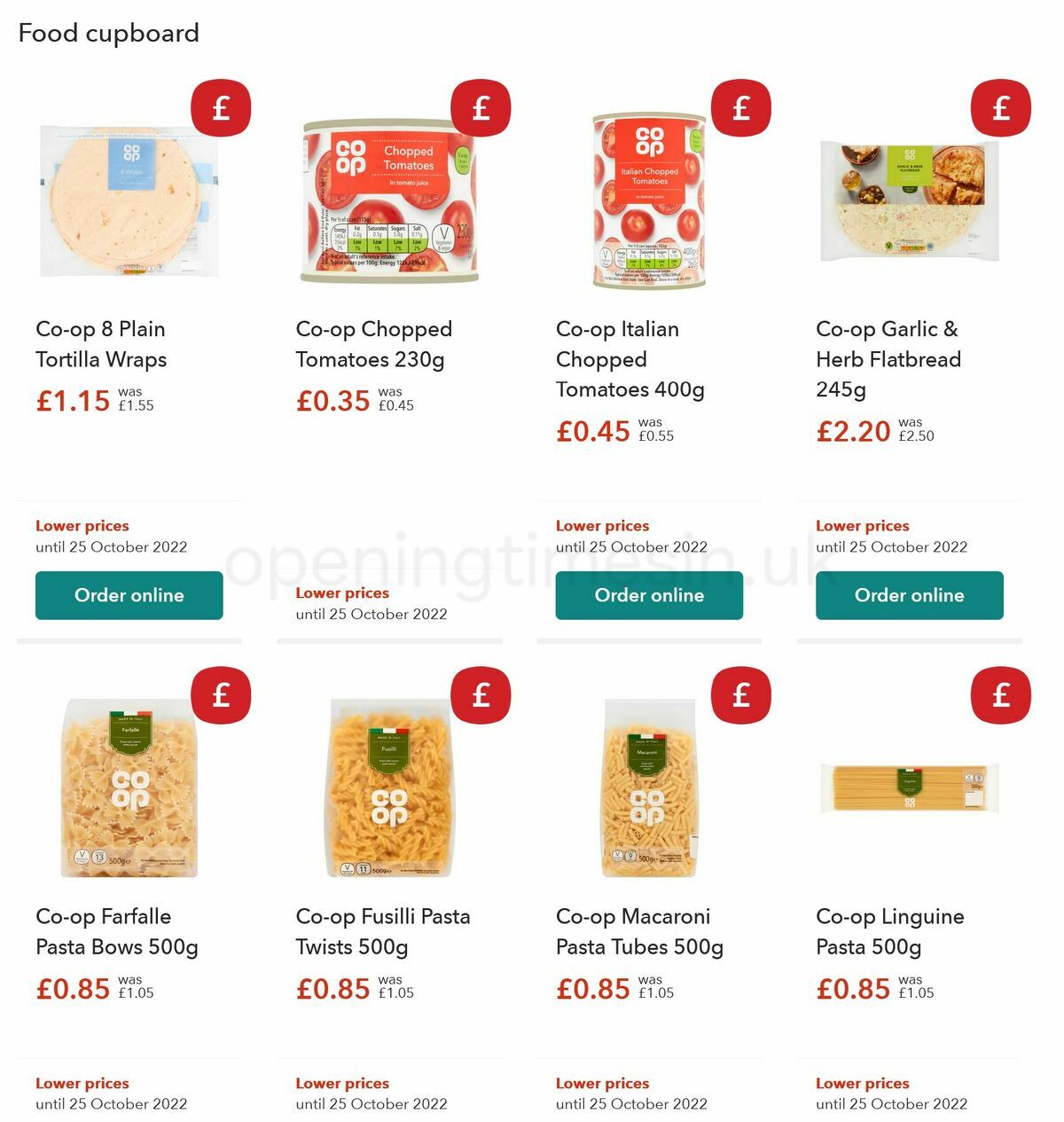 Co-op Food Offers from 11 October