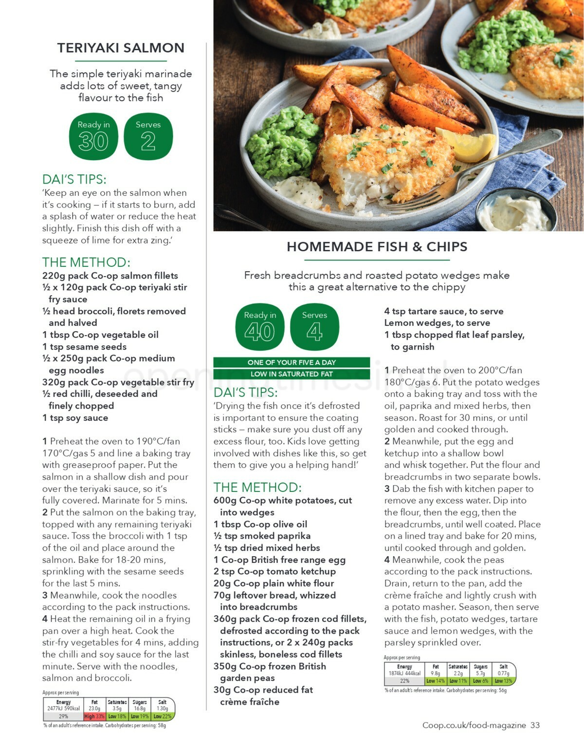 Co-op Food Food Magazine September/October Offers from 1 September