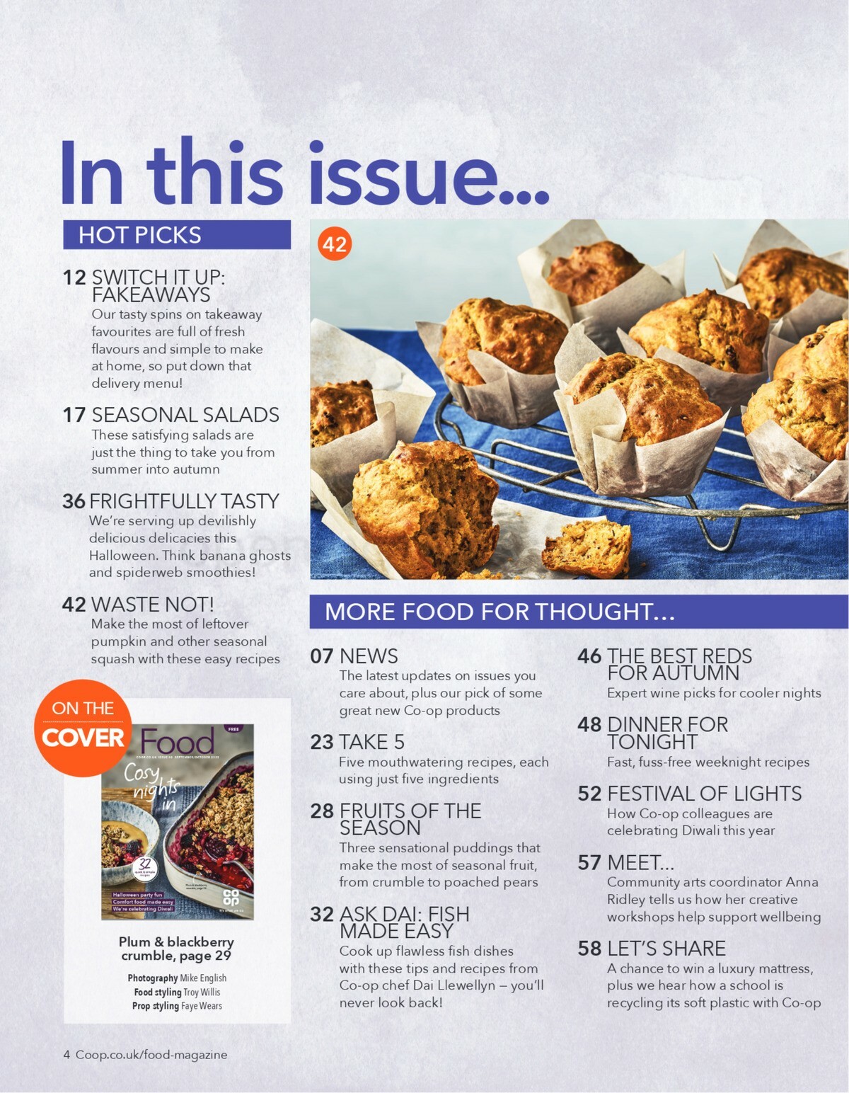 Co-op Food Food Magazine September/October Offers from 1 September
