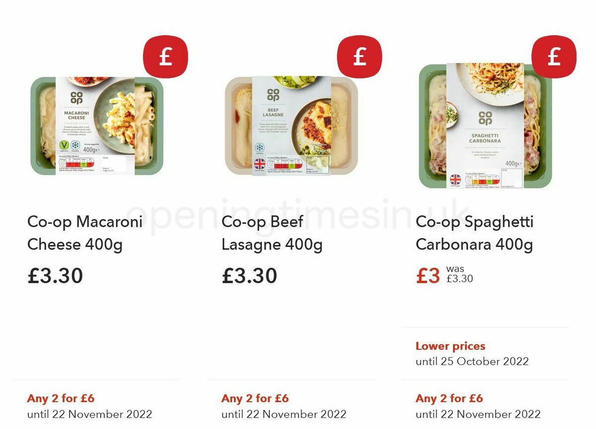 Co-op Food Offers from 22 October