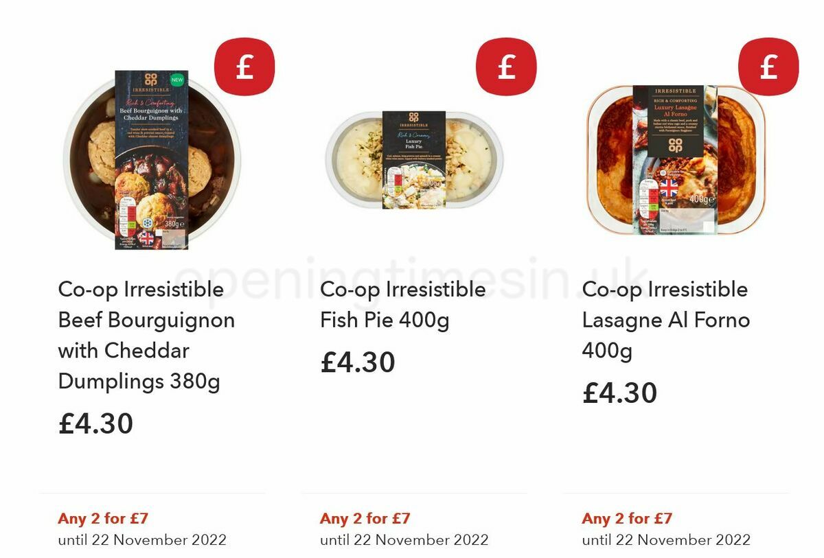 Co-op Food Offers from 22 October
