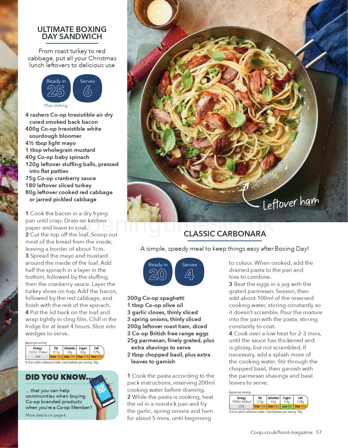Co-op Food Magazine November/December Offers from 1 November