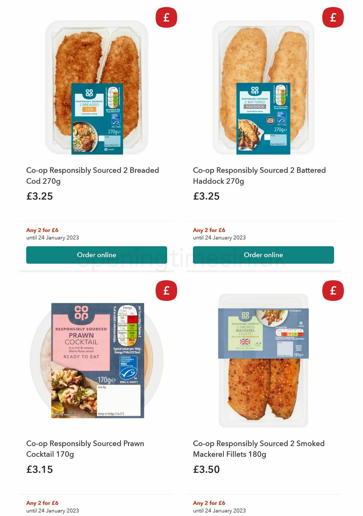 Co-op Food Offers from 28 December