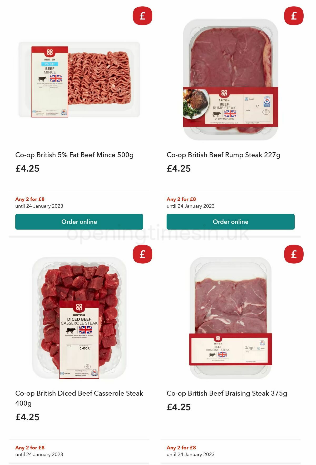 Co-op Food Offers from 28 December