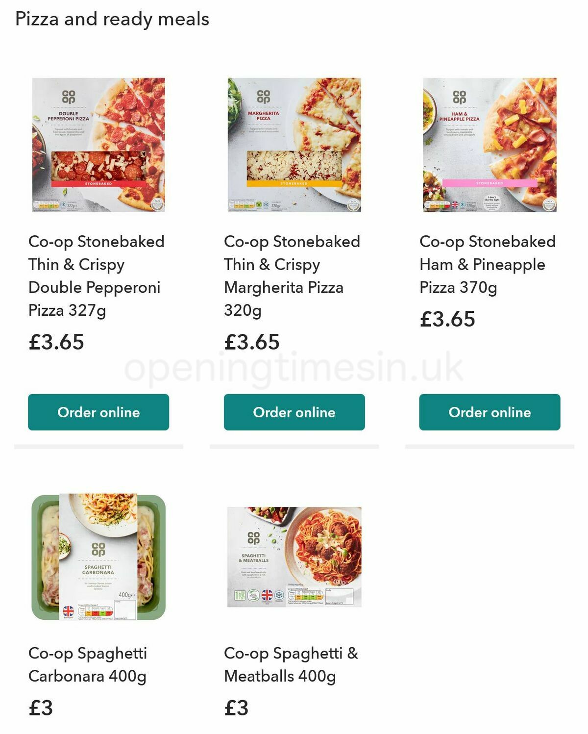 Co-op Food Offers from 10 January
