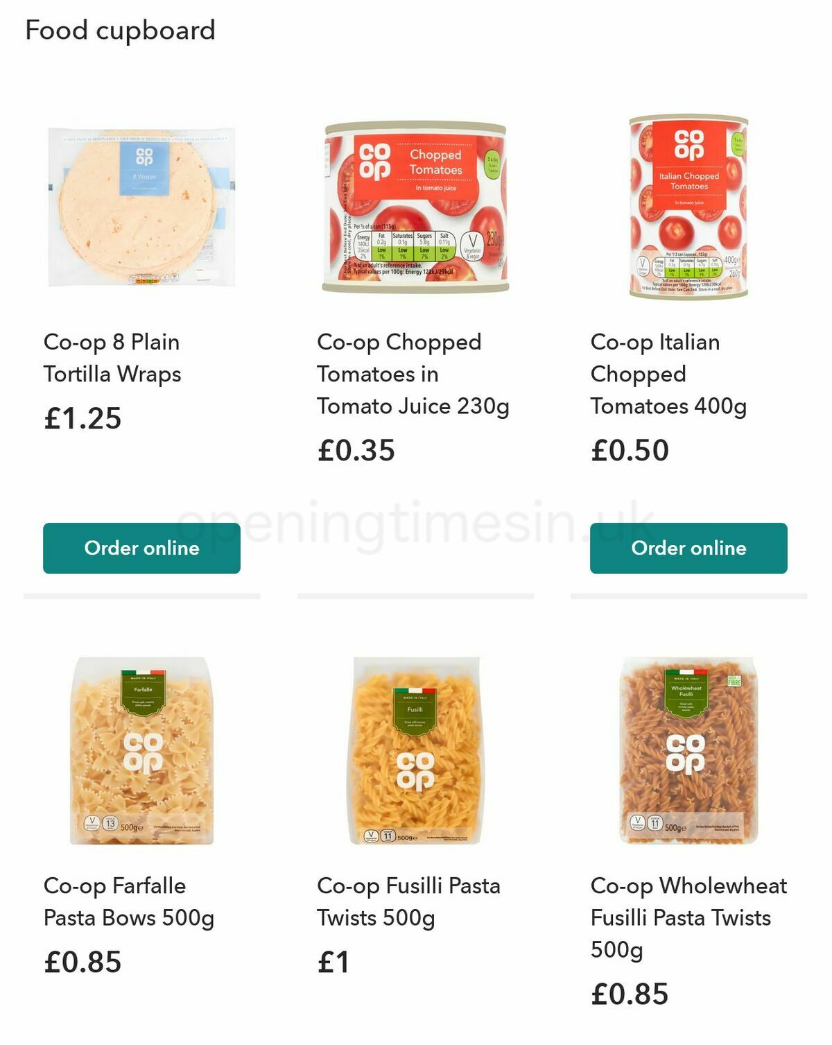 Co-op Food Offers from 10 January
