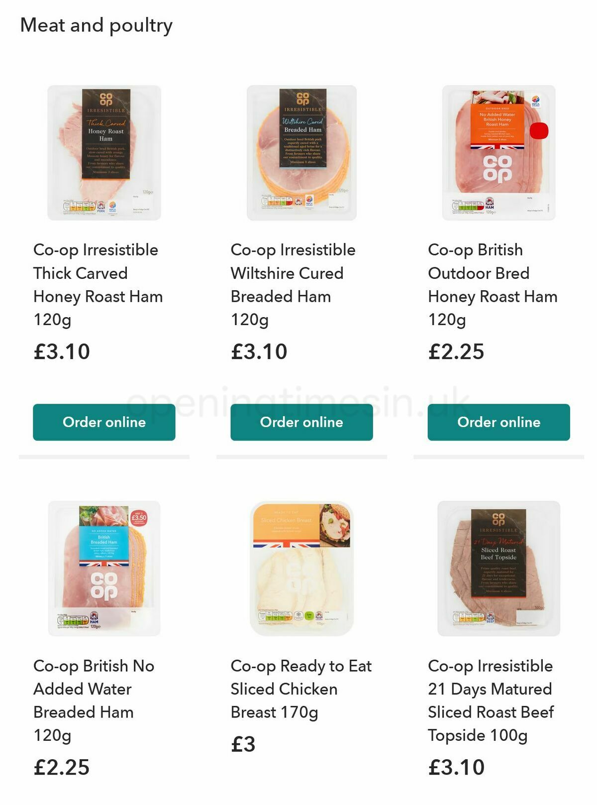 Co-op Food Offers from 10 January